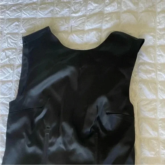 Revolve Lacademie Ames black satin mini dress